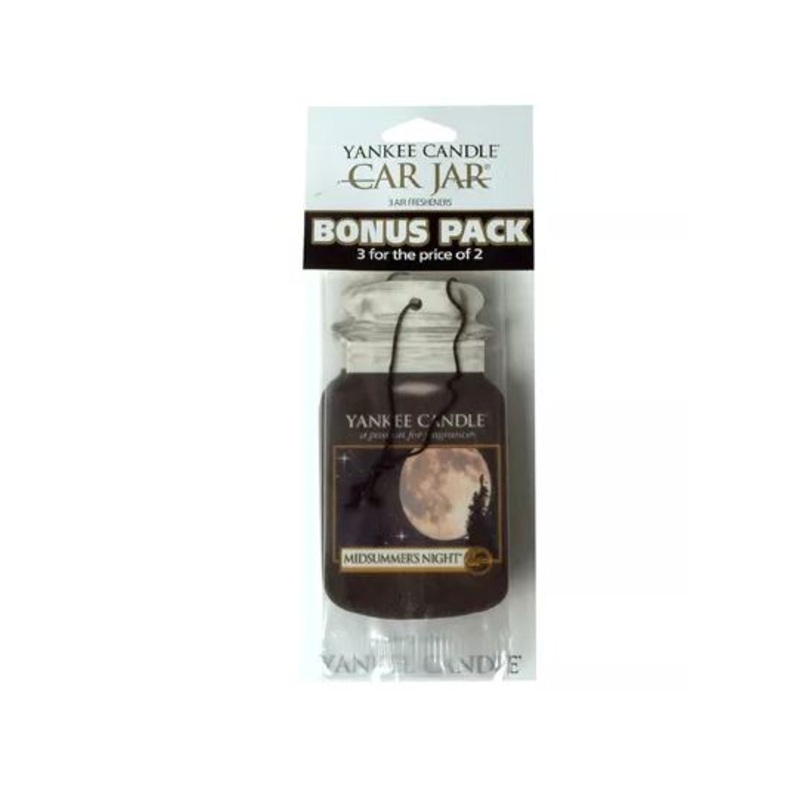 Yankee Candle Car Jar Car Freshener – MidSummers Night – 3 Pack