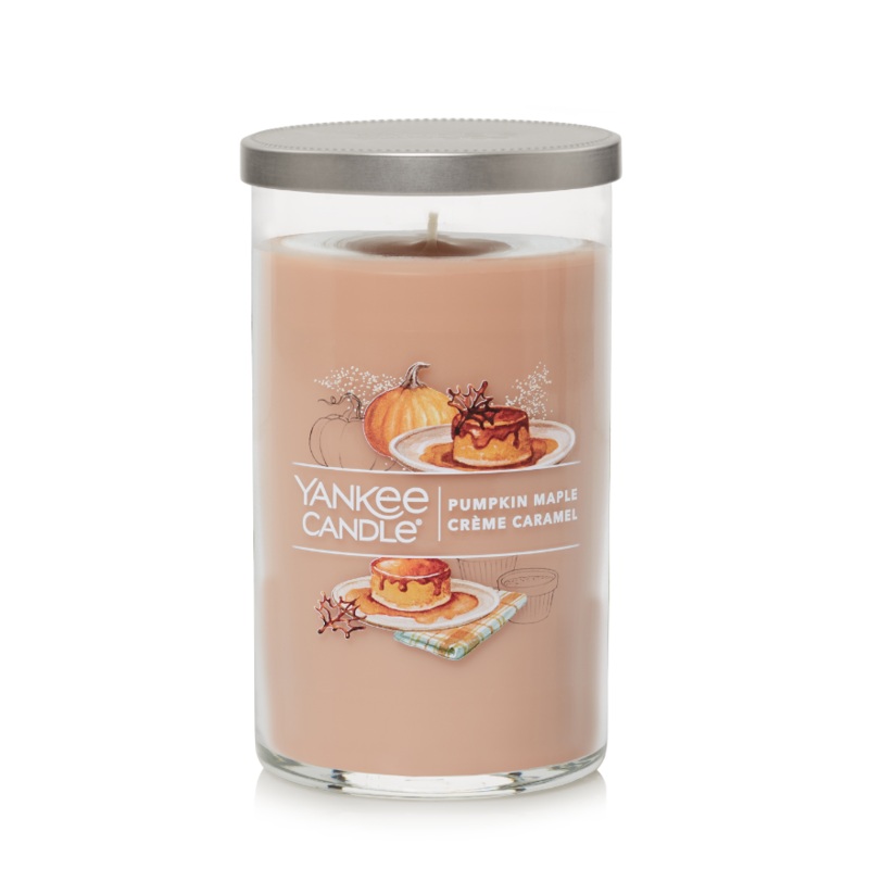 Yankee Candle Signature Medium Pillar Candle – Pumpkin Maple Crme Caramel