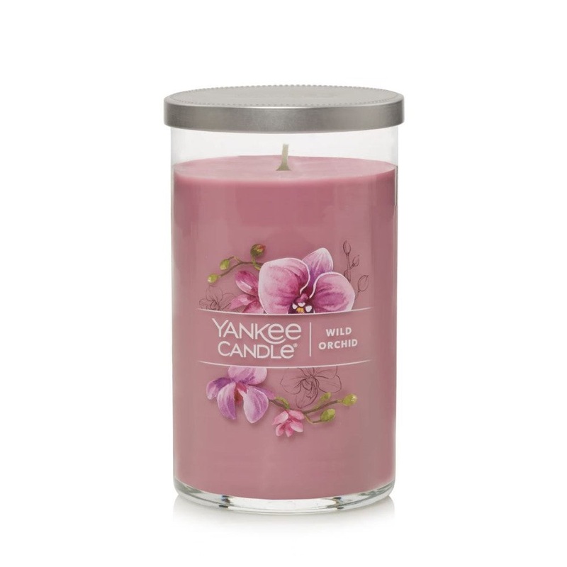 Yankee Candle Signature Medium Pillar Candle – Wild Orchid