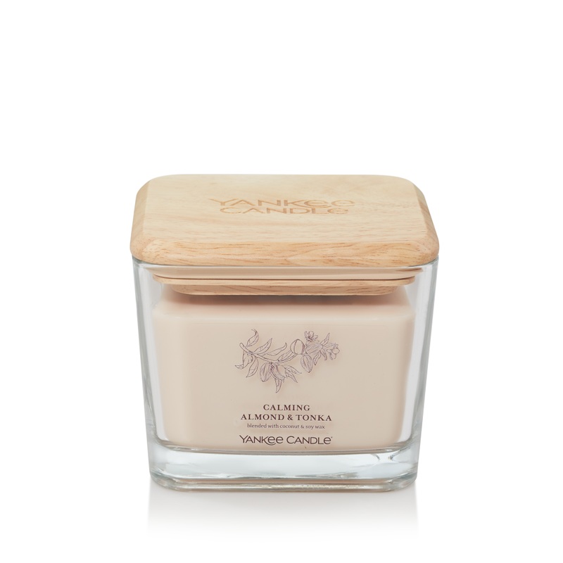 Yankee Candle Well Living Medium Square Candle – Calming Almond & Tonka