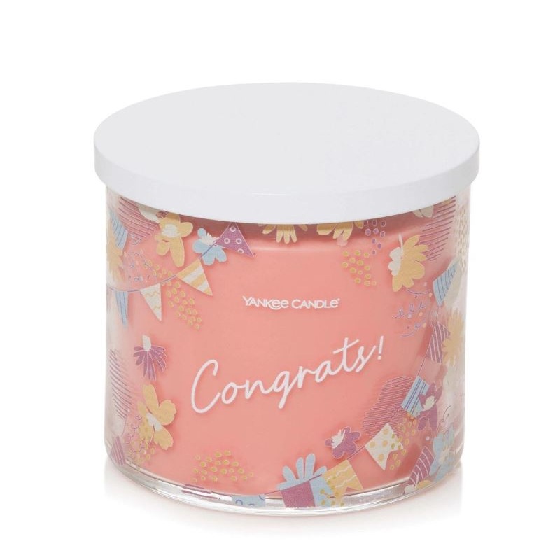 Yankee Candle White Strawberry Bellini Congrats! 3-Wick Candle