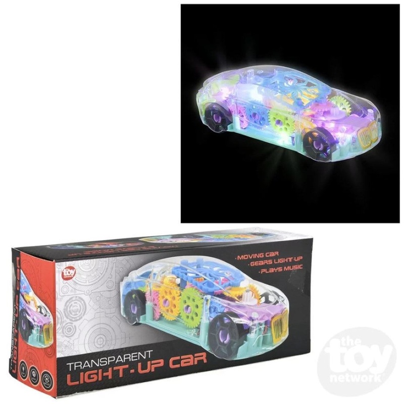 The Toy Network 8″ Light-Up Transparent Toy Car
