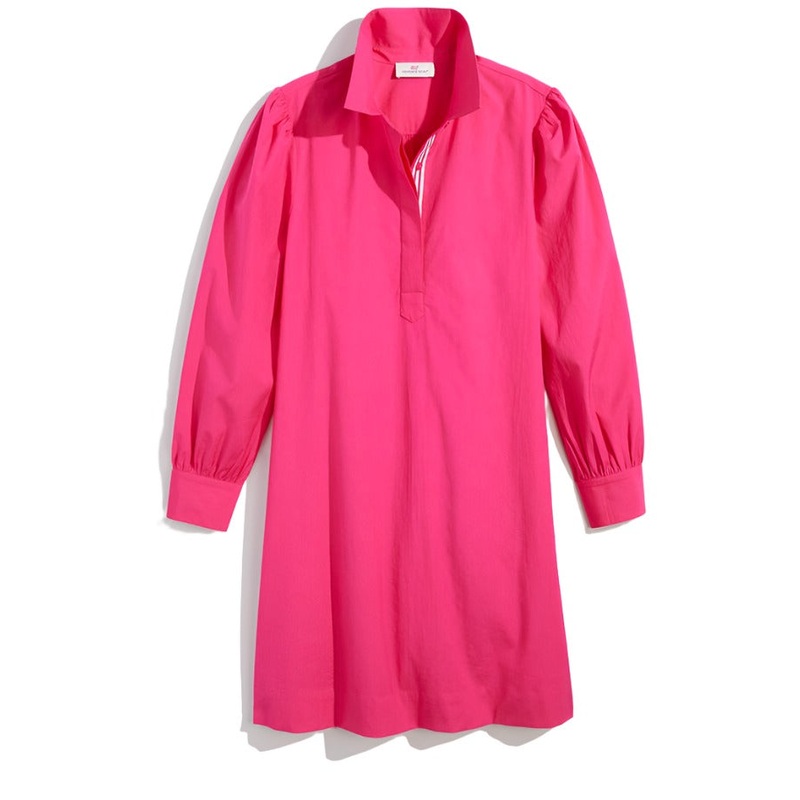 Vineyard Vines Womens Poplin Popover Dress