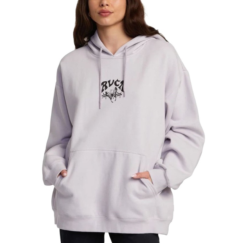 RVCA Womens Baggie Pullover Hoodie Sweatshirt
