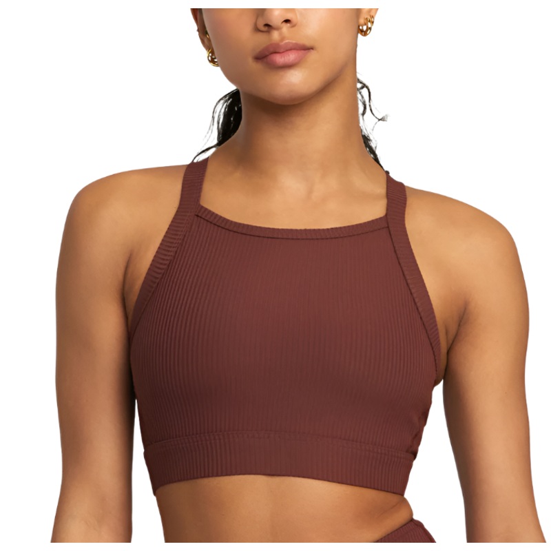 RVCA Womens Mineral Rib High Impact Sports Bra