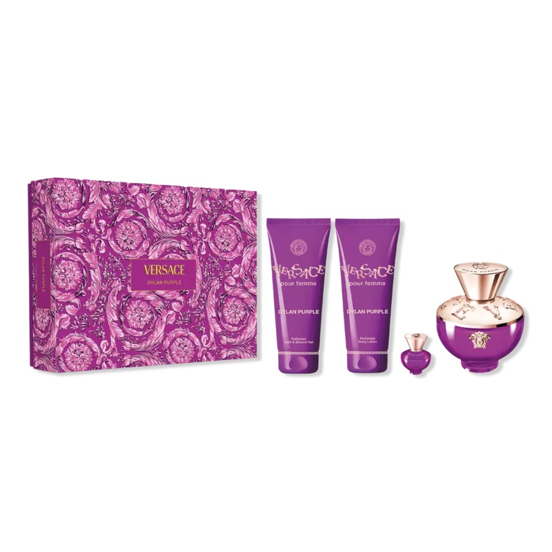 Versace Dylan Purple Eau de Parfum Gift Set – 4 Piece