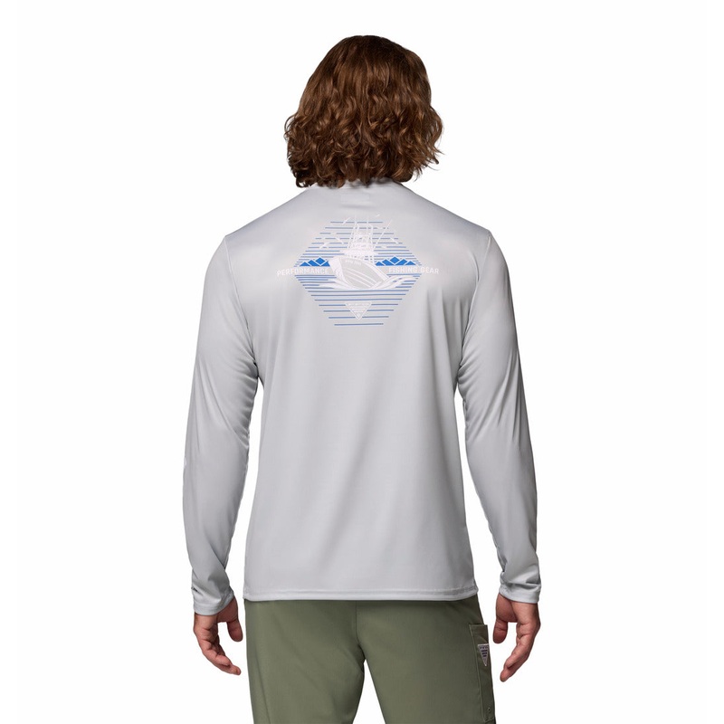 Columbia Mens Terminal Tackle PFG Horizon Line Long Sleeve Shirt