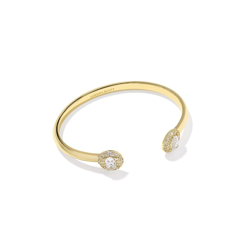 Kendra Scott Bella White Cubic Zirconia Cuff Bracelet