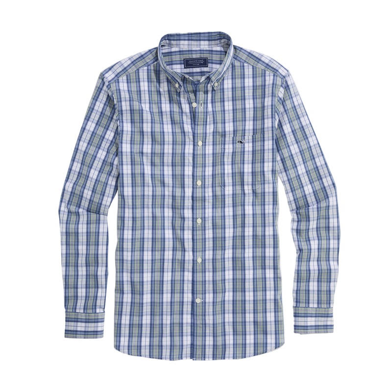 Vineyard Vines Mens Washashore Plaid Perfect Wash Poplin Shirt