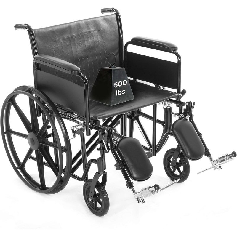 26″ Heavy Duty Bariatric Wheelchair for Adults – Black – $315