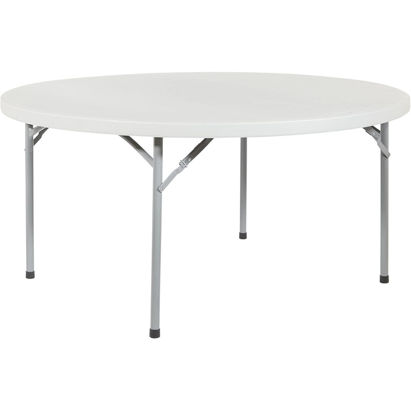 Office Star Resin Folding Table for Banquets, Picnics, and Parties, 60 Inch, Round – $170