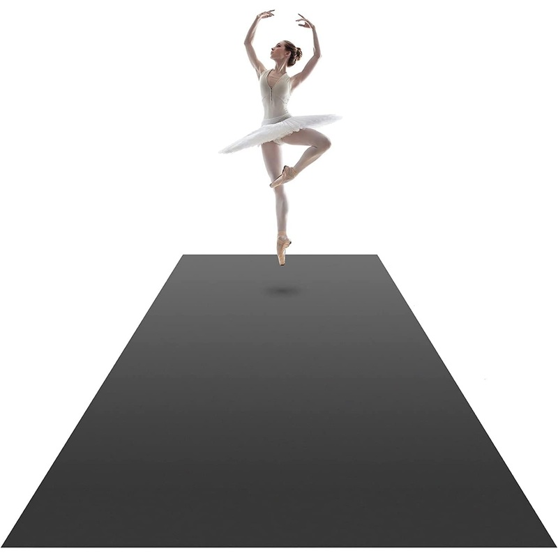 VEVOR Dance Flooring, 0.06in Thickness PVC Dance Floor Grey/Black, Non-Slide – $130