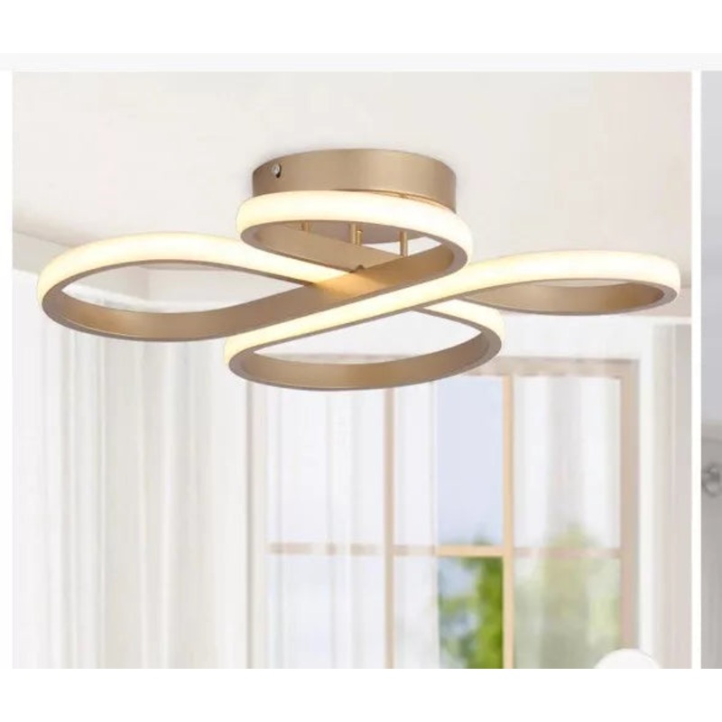 1-LIGHT CONCISE LED SEMI-FLUSH MOUNT LIGHTING In Gold MC002-GD – $40