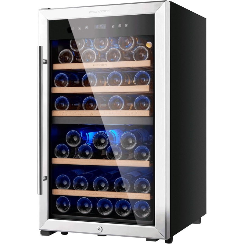 Wine Refrigerators,52-bottle Wine Fridge Cooler Freestanding Wine Refrigerator – $360
