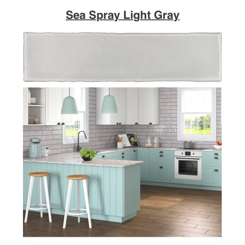 Interceramic Sea Spray Light Gray 3″ x 12″ Glazed Ceramic Wall Tile (9.69 sq ft per box) – $10