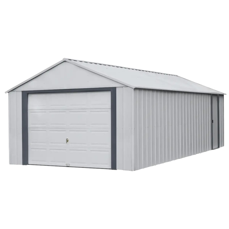 Murryhill Steel Storage Building, 12 ft. x 24 ft., Flute Grey – $2450