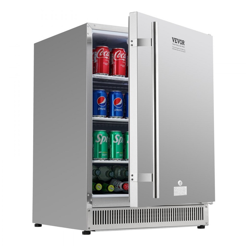 VEVOR 24 inch Indoor/Outdoor Beverage Refrigerator, 185QT – $465