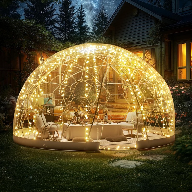 VEVOR Garden Dome Igloo Tent, Upgraded PVC Transparent Cover & Window 9.5 ft – $260