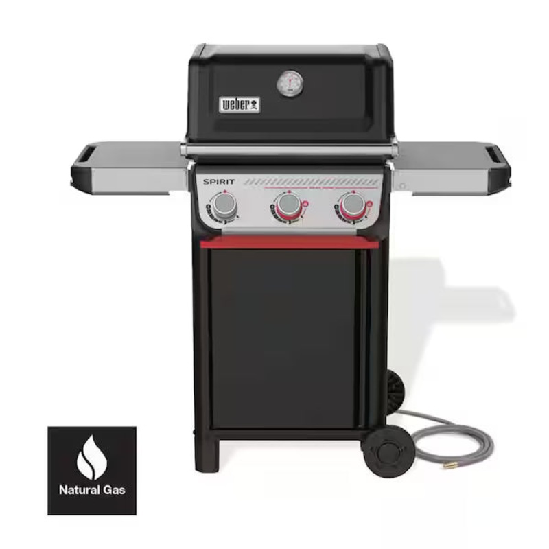 Weber Spirit E-325 3-Burner Natural Gas Grill in Black with Powerful Boost Burners – $365