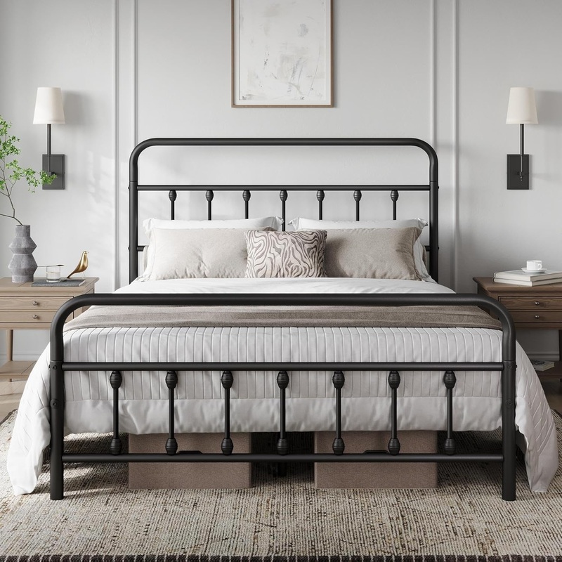Yaheetech Classic Metal Platform Bed Frame Mattress Foundation – $70