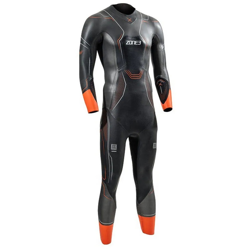 ZONE3 Vanquish-X Neoprene Wetsuit, M/L, Black/Orange – $325