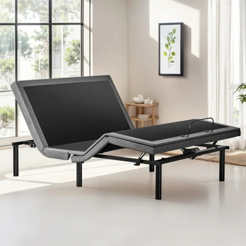 ZUNMOS Adjustable Bed Frame – Independent Head and Foot Tilt – Full Size – $265