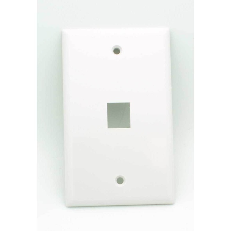 1 Port Blank Keystone Wall Plate – White