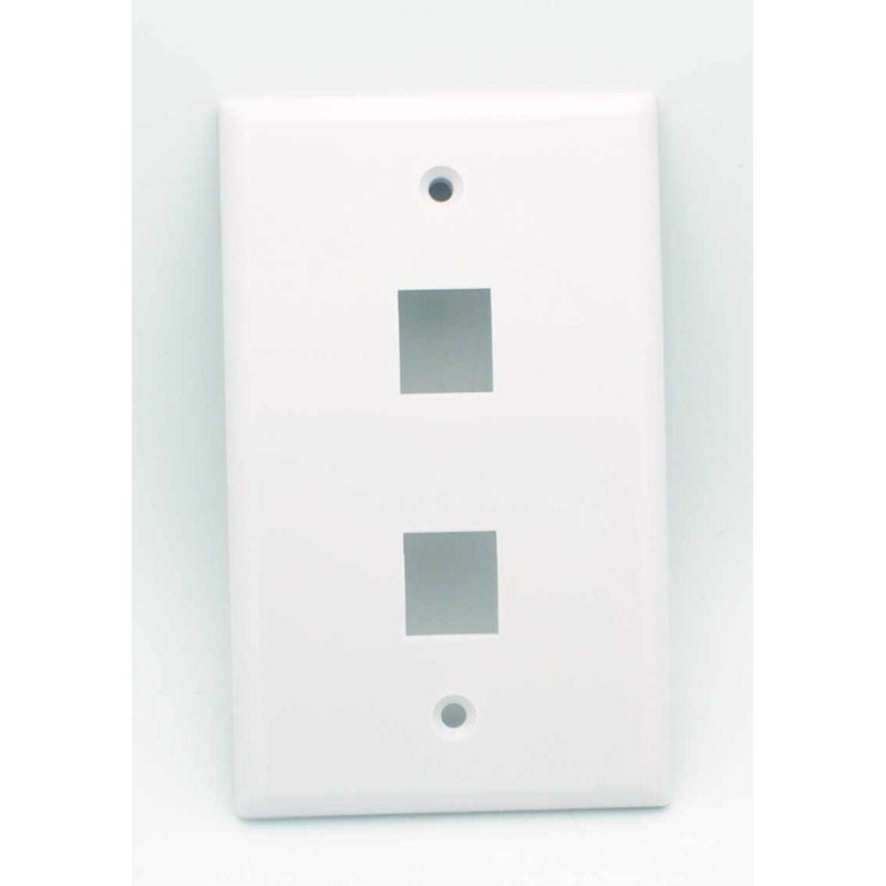 2 Port Blank Keystone Wall Plate – White