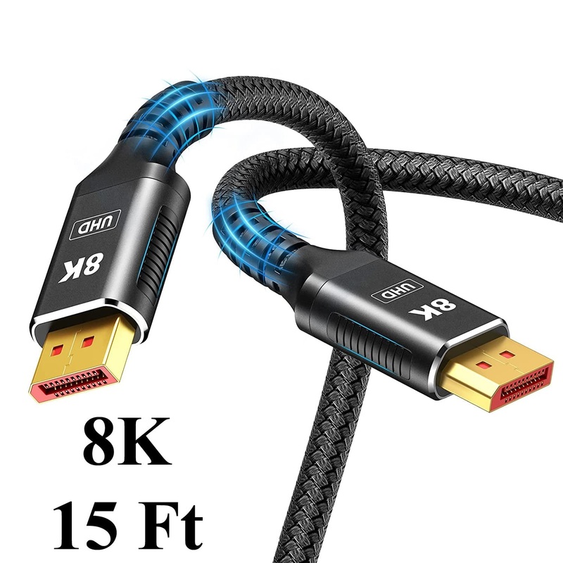 15′ Display Port Male – Male Cable 1.4 8K