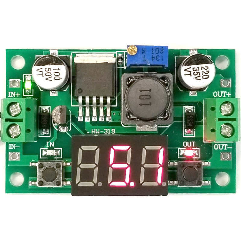 DC-DC Adjustable Step-Down Voltage Regulator Module With Volt Meter. (D92)