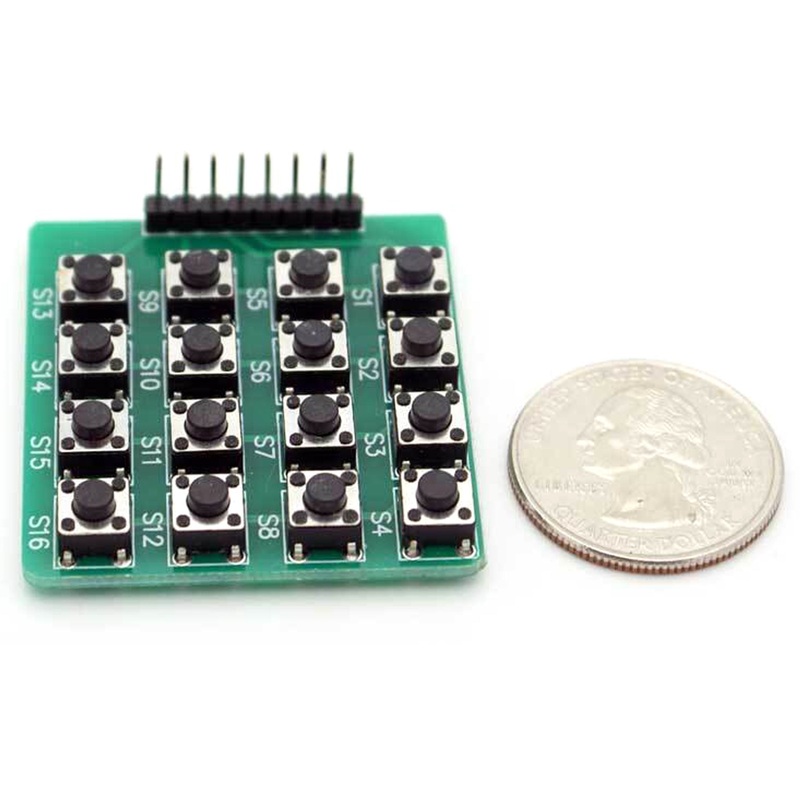 16-Button Tactile Keypad Matrix (D72)