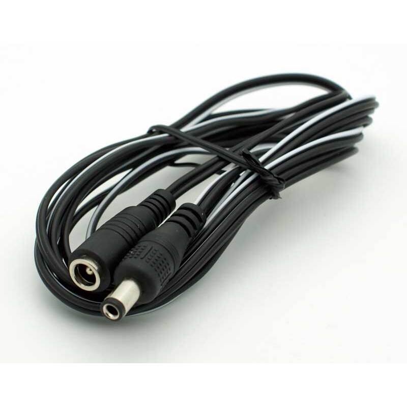 2.5mm x 5.5 DC Power Plug Extension Cable -6′ Male-Female
