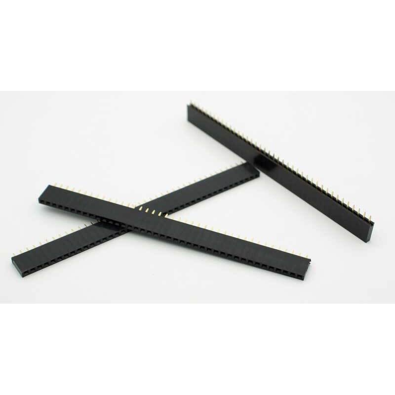 40 Pin Female Single Row Header Connector PC Mount 0.1″