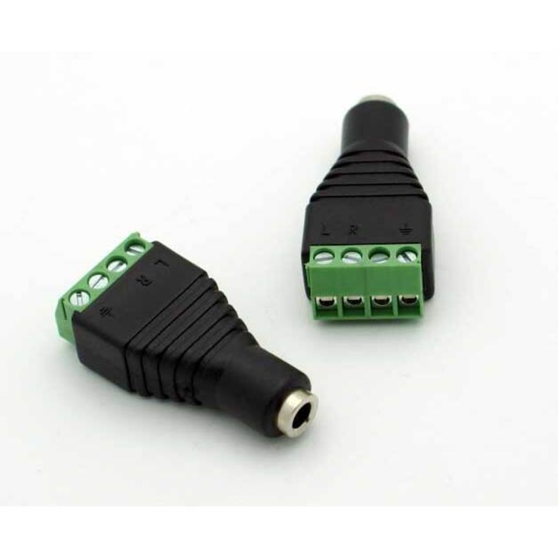 3.5mm 4 Conductor Jack – Solderless w/Screw Terminals