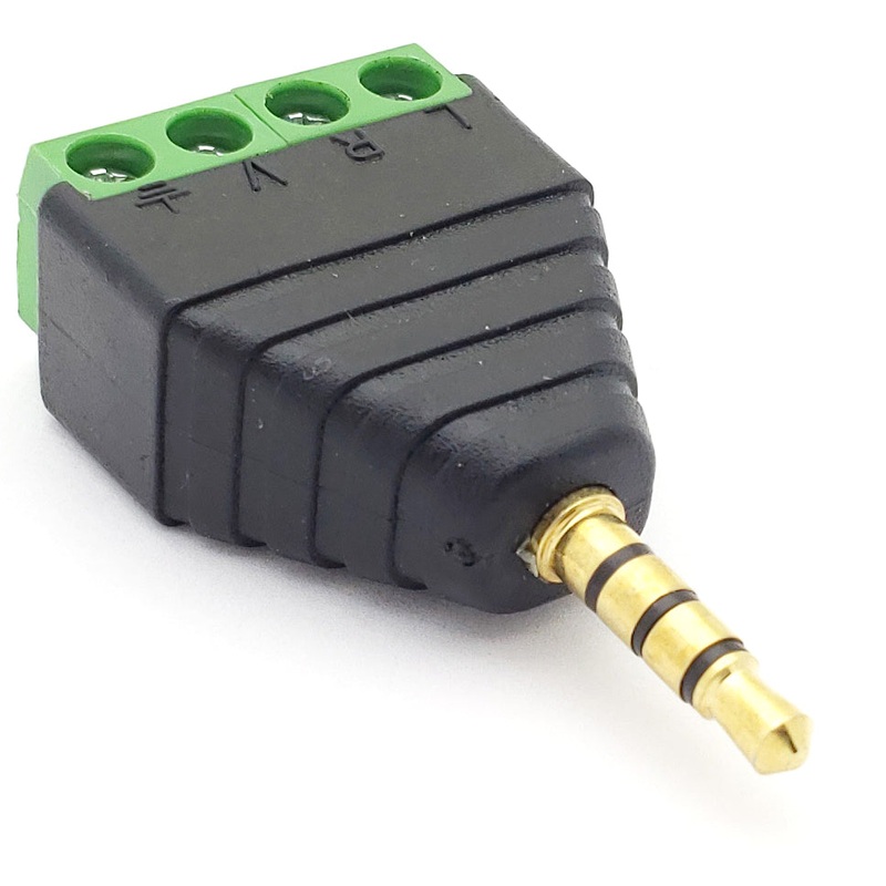 3.5mm 4 Conductor Plug – Solderless w/Screw Terminals – CD027
