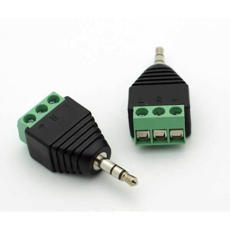 3.5mm Stereo Plug – Solderless w/Screw Terminals