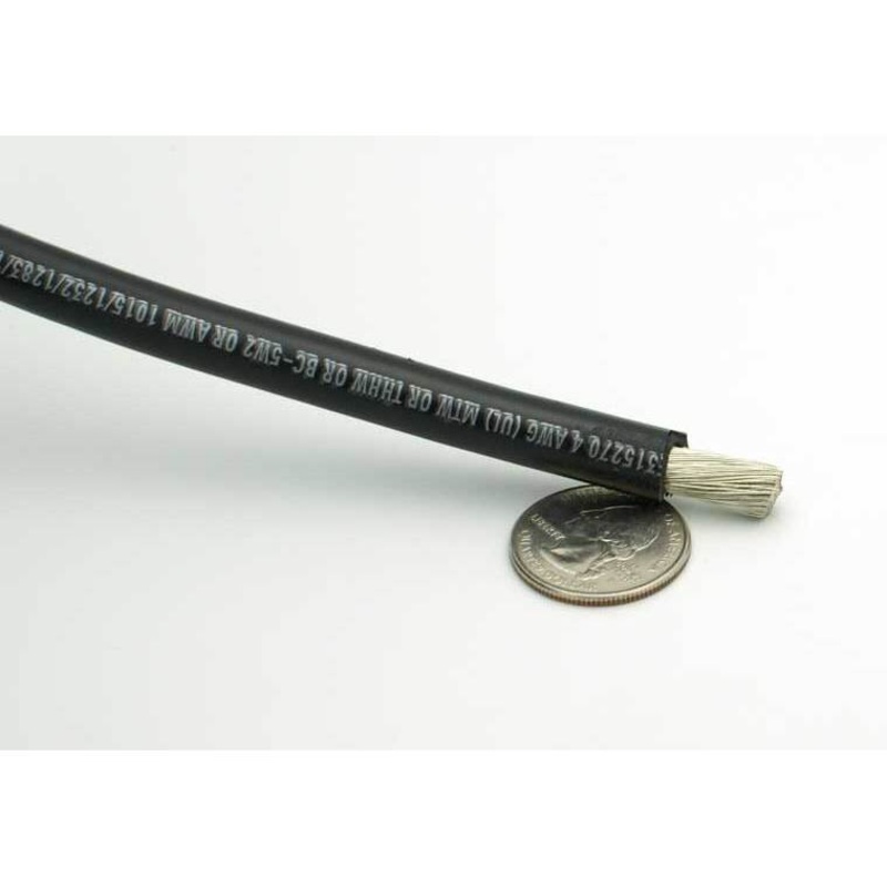 4 AWG Wire – Black