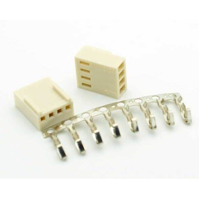 4 Pin 0.1″ Polarized Locking Female Socket Connector – 2 Pack