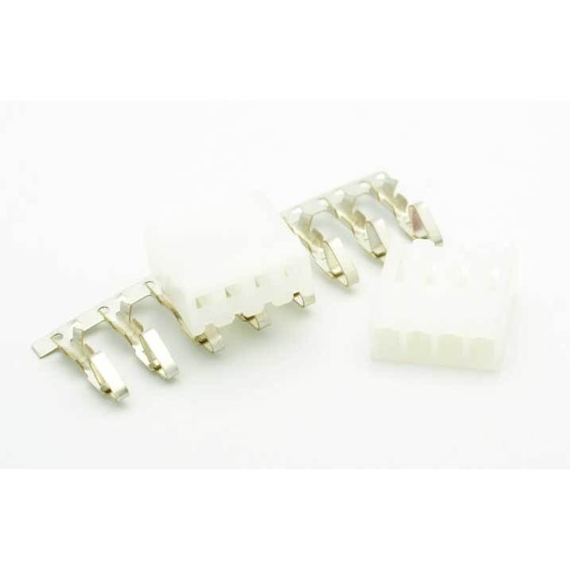 4 Pin 0.156″ Polarized Locking Female Socket Connector – 2 Pack