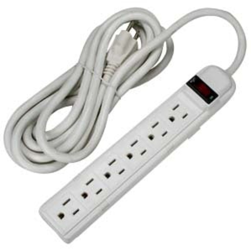 6 Outlet Surge Protector w/12′ Cord