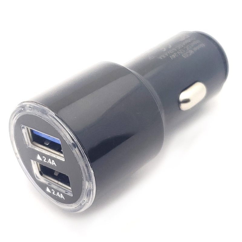 12VDC to Dual USB 5V 2.4A (4.8A Total) Quick Charge Car Charger