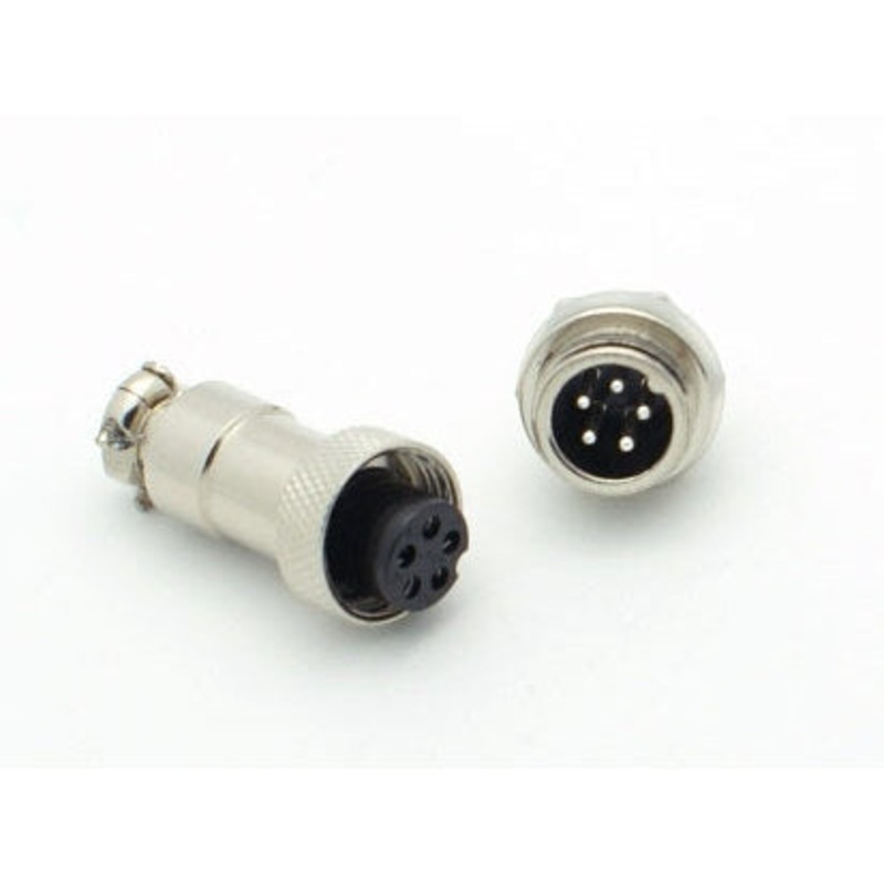5 Pin Miniature Microphone Connector (Male/Female Pair)