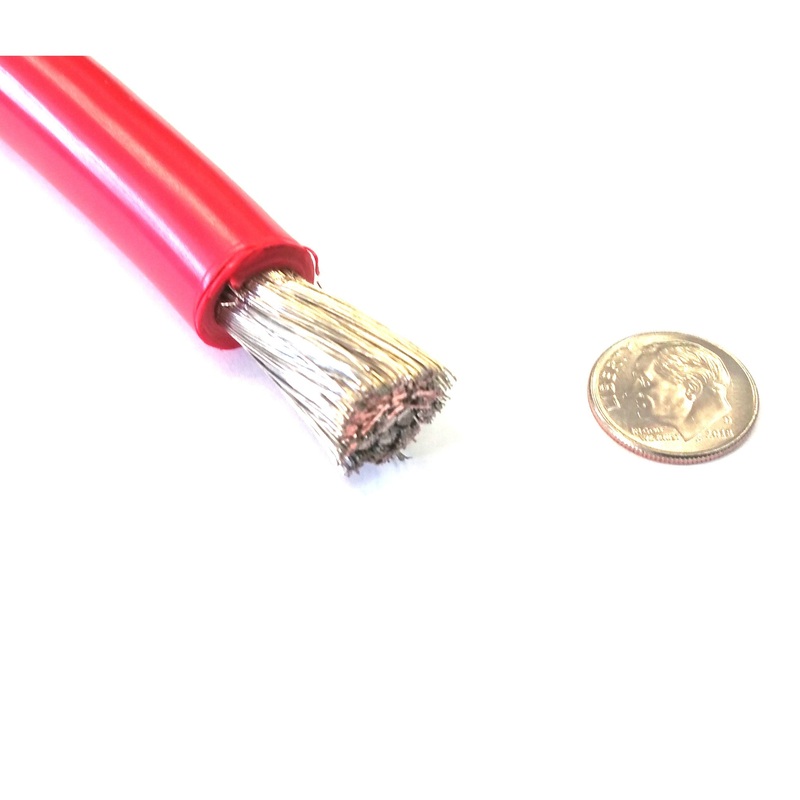 1/0 AWG Wire – Stranded – Red