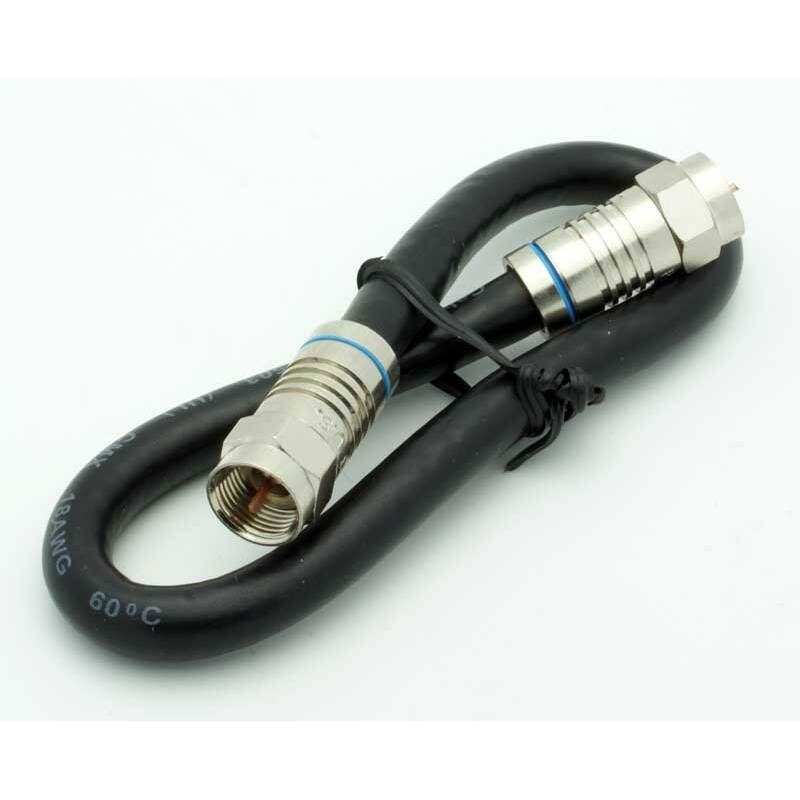 1′ RG-6 Quad Shield Coax Cable