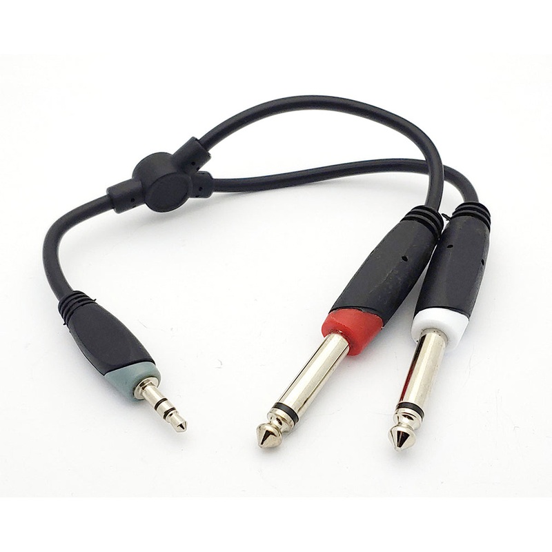 3.5mm Stereo Male to (2) 1/4″ Mono Male