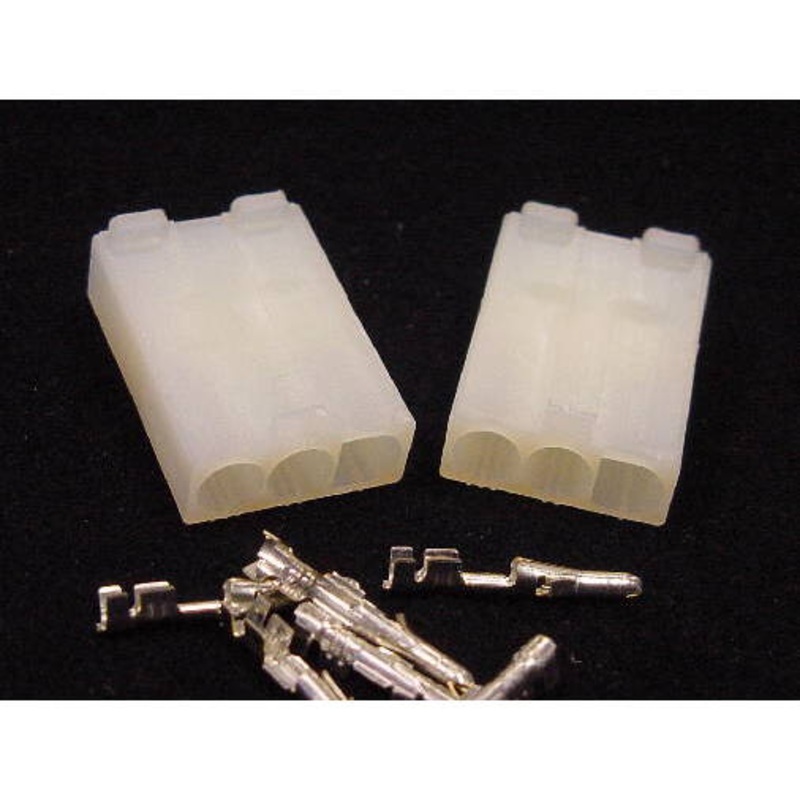3 Pin Molex Male .093 Pins 12A 2 Pack