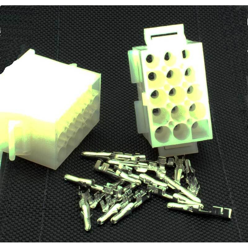 15 Pin Molex Male .093 Pins 12A QTY: 2