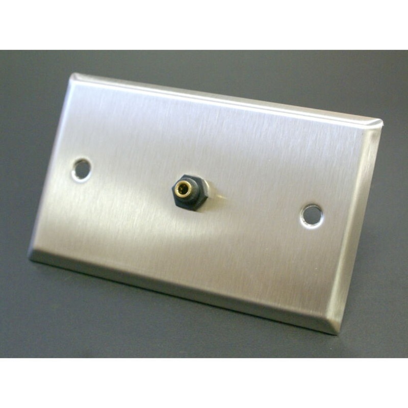 3.5MM Stereo Stainless Steel Wall Plate
