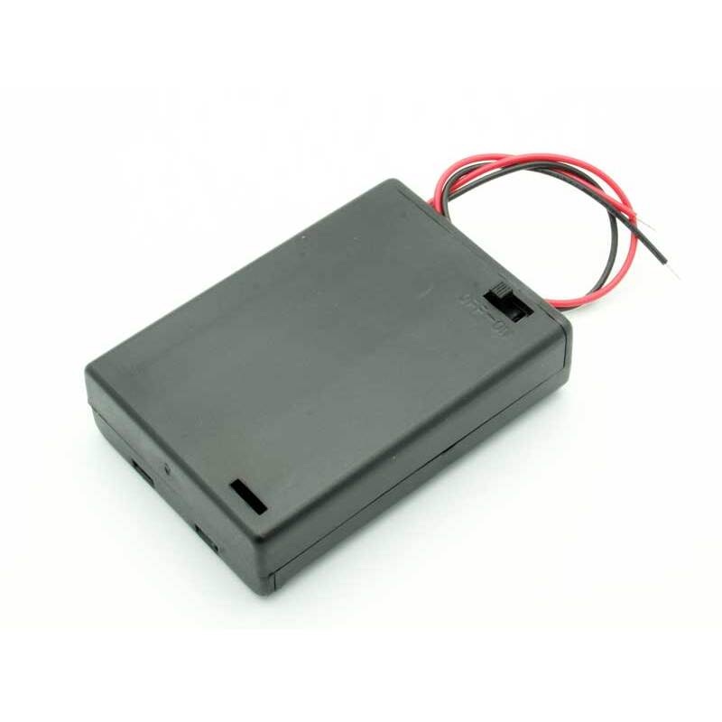 3 AA Enclosed Battery Holder W/Switch
