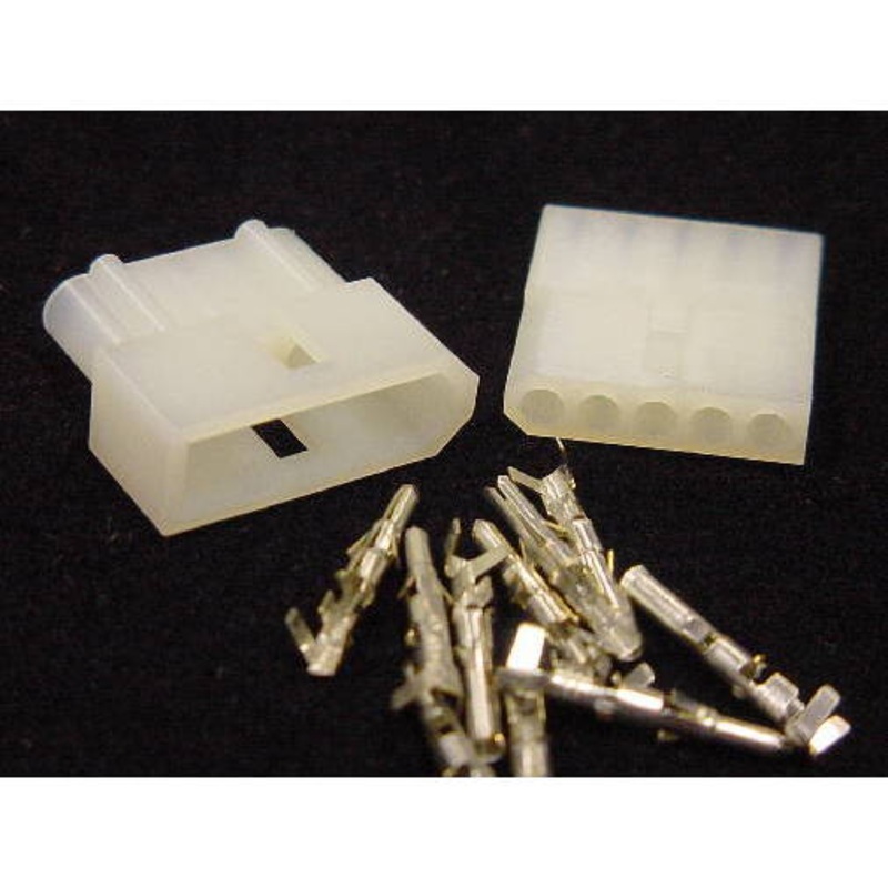 5 Pin Molex Male/Female Pair .062 Pins 5A